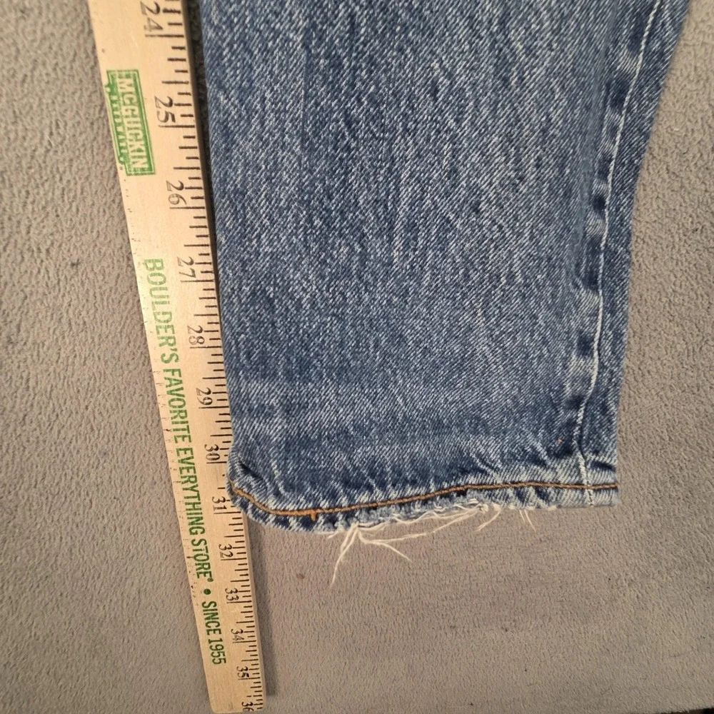 Levis 501 Jeans Mens Selvedge Medium Blue Tapered Whiskers‎ Honeycomb Fits 30x31